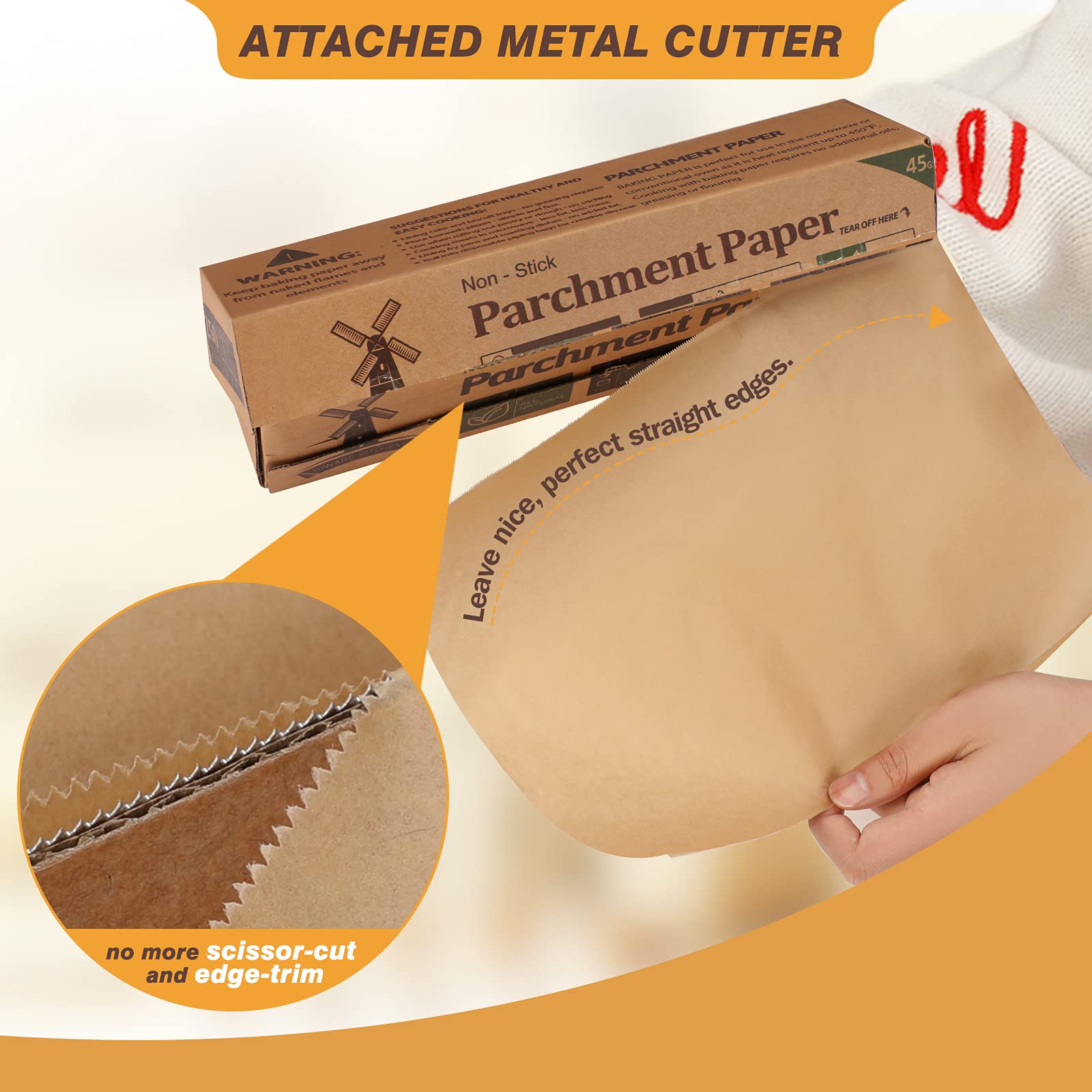 Unbleached Parchment Paper For Baking, 12 In X 240 Ft, 240 Sq.Ft, Baking Paper, Non-Stick Parchment Paper Roll For Baking, Cooki